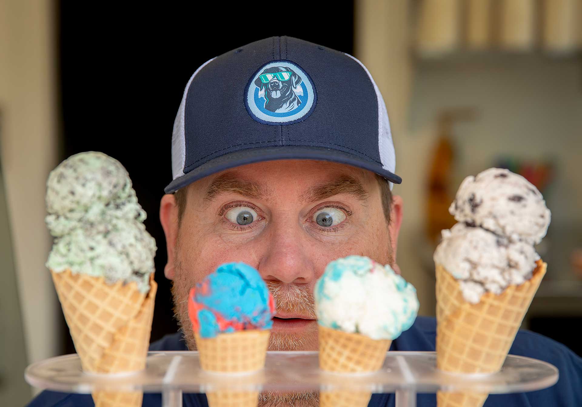 Starting at ice cream cones at River Mutt Ice Cream